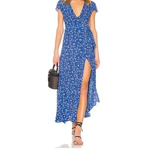 Amuse Society Summer Safari Maxi Dress in Blue NWT